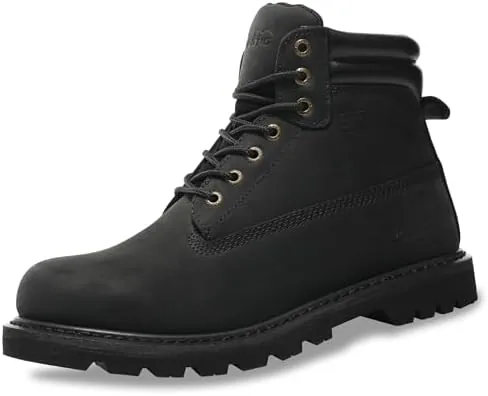 safety loong steel toe boots for men black 6 inch non slip comfortable leather waterproof industrial construction safety work boots 105